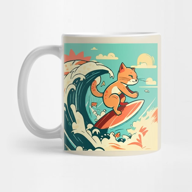 Surfing Tabby Cat by Kona Cat Creationz